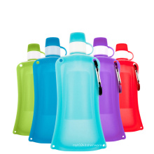 BPA Free Foldable Silicone Water Bottle Collapsible